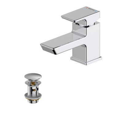 Bristan Cobalt Chrome Effect Square Basin Mono Mixer Tap