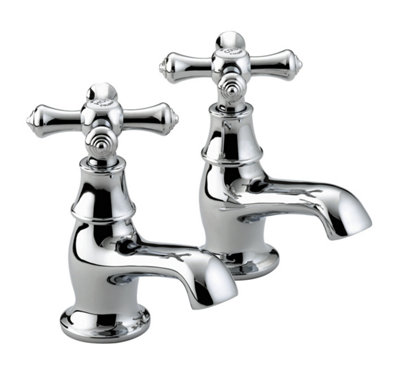 Bristan Colonial Chrome Effect Traditional Double Basin Pillar Tap