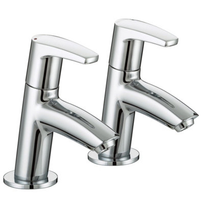 Bristan Orta Chrome Effect Contemporary Double Basin Pillar Tap