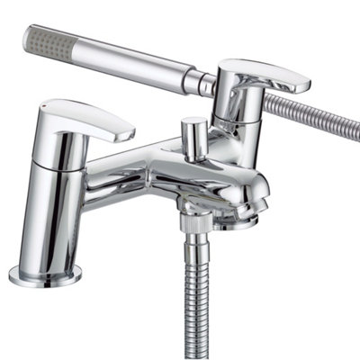 Bristan Orta Polished Chrome Effect Deck-Mounted (2Th) Shower Mixer Tap