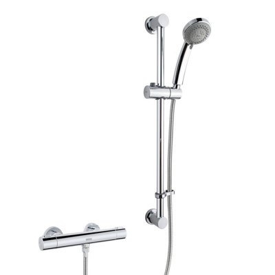 Bristan Frenzy Chrome Effect Rear Fed Thermostatic Mixer Shower & 1.5M Hose Length