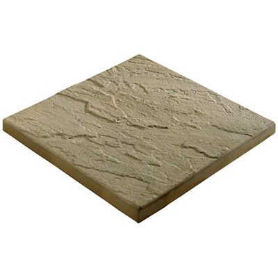 Bradstone Derbyshire Moorland Cream Reconstituted Stone Paving Slab, 0.2M² (L)450Mm (W)450Mm
