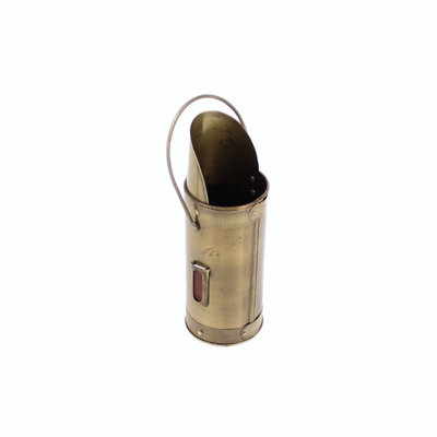 Slemcka Traditional Antique Brass Effect Steel Storage Bucket (H)200Mm (D)70Mm