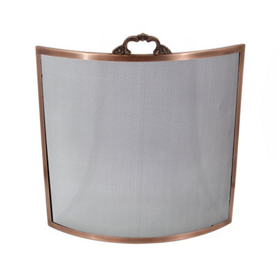 Slemcka Traditional Antique Copper Effect Metal Fire Screen (W)0.61M