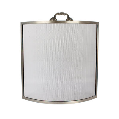 Slemcka Traditional Pewter Effect Metal Fire Screen (W)0.61M