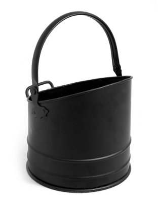 Slemcka Traditional Black Fire Bucket (H)260Mm (D)230Mm
