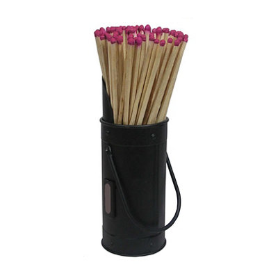 Slemcka Traditional Black Steel Storage Bucket (H)200Mm (D)70Mm
