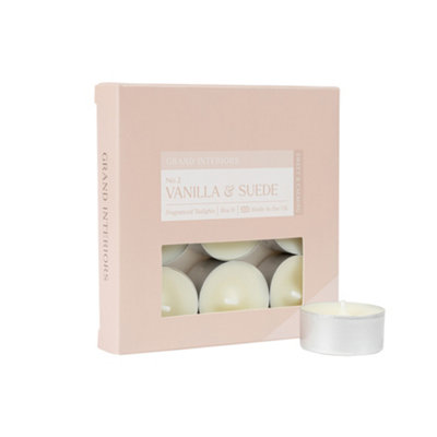 Wax Lyrical Vanilla & Suede Small Tea Lights, Pack Of 9