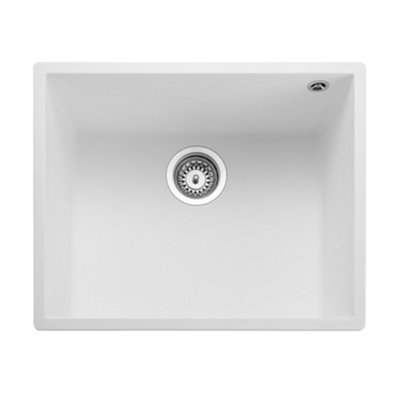 Rangemaster Oridian Artic White Granite Composite 1 Bowl Kitchen Sink 440Mm X 760Mm