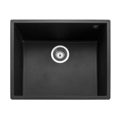 Rangemaster Oridian Charcoal Granite Composite 1 Bowl Kitchen Sink 440Mm X 760Mm