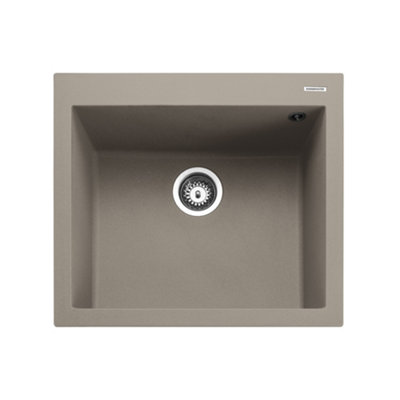 Rangemaster Oridian Pebble Granite Composite 1 Bowl Kitchen Sink 500Mm X 570Mm