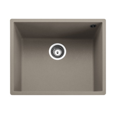 Rangemaster Oridian Pebble Granite Composite 1 Bowl Kitchen Sink 440Mm X 760Mm