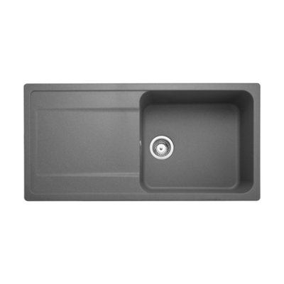 Rangemaster Loa Concrete Granite Composite 1 Bowl Kitchen Sink 500Mm X 1000Mm