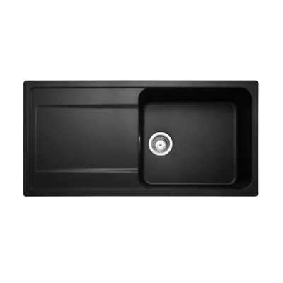 Rangemaster Loa Charcoal Granite Composite 1 Bowl Kitchen Sink 500Mm X 1000Mm