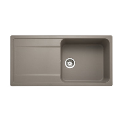 Rangemaster Loa Pebble Granite Composite 1 Bowl Kitchen Sink 500Mm X 1000Mm