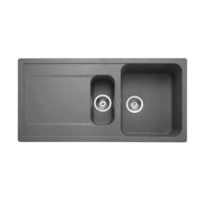 Rangemaster Loa Concrete Granite Composite 1.5 Bowl Kitchen Sink 500Mm X 1000Mm