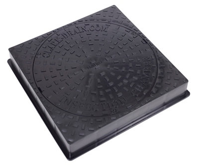 Clark Square Framed 3.5T Manhole Cover, (L)450Mm (W)560Mm (T)80Mm