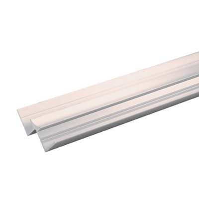 Stylepanel Straight Panel Internal Corner Joint (L)2450Mm (W)11Mm (T)30Mm - Matt Silver Effect