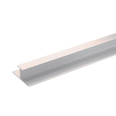 Stylepanel Straight Panel Straight Joint (L)2450Mm (W)11Mm (T)30Mm - Matt Silver Effect