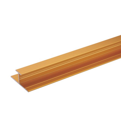 Stylepanel Straight Panel Straight Joint (L)2450Mm (W)11Mm (T)30Mm - Gloss Gold Effect