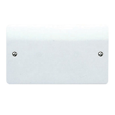 Mk White 2 Gang Double Blanking Plate