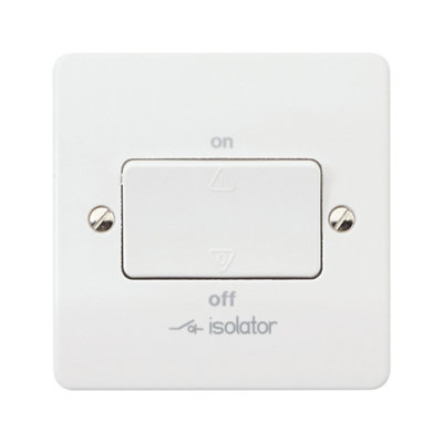 Mk 6A Rocker Raised Slim Control Switch Gloss White