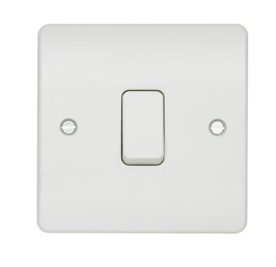 Mk K4870 Whis3 10A 1 Way 1 Gang Light Switch Gloss White