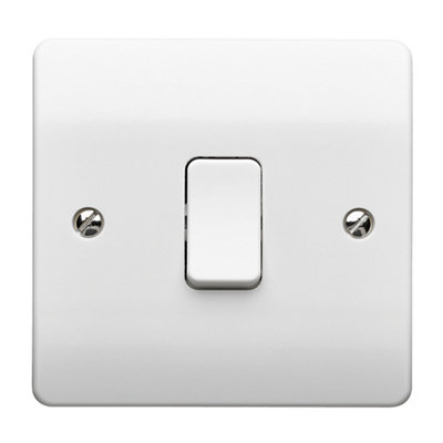 Mk K4871 Whis3 10A 2 Way 1 Gang Light Switch Gloss White