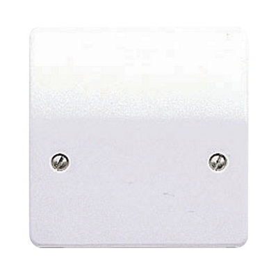 Mk 45A 1 Gang Raised Slim Profile Unswitched Cooker Connection Unit Gloss White