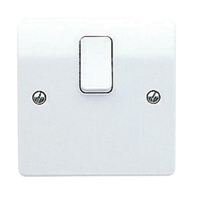 Mk 20A Rocker Raised Slim Control Switch Gloss White