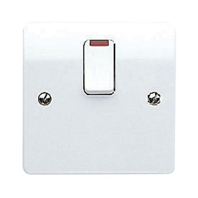 Mk 20A Rocker Raised Slim Control Switch Gloss White Neon Indicator