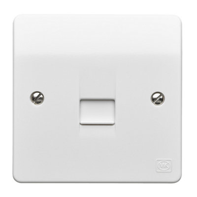Mk White 1 Gang Master Telephone Socket