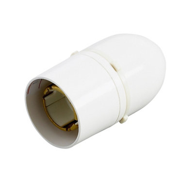 Mk Shockguard White Bayonet Cap (B22) Lampholder 1150Prwhi