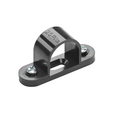 Mk Polyvinyl Chloride (Pvc) 20Mm Black Spacer Bar Saddle, Pack Of 2