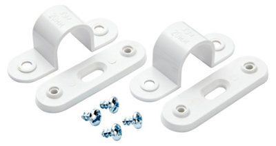 Mk Polyvinyl Chloride (Pvc) 20Mm White Spacer Bar Saddle, Pack Of 2