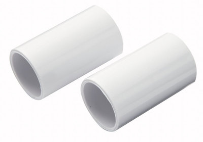 Mk White (W)20Mm Trunking Coupler, Pack Of 2