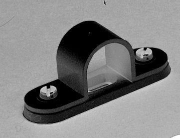 Mk Polyvinyl Chloride (Pvc) 20Mm Black Spacer Bar Saddle, Pack Of 10