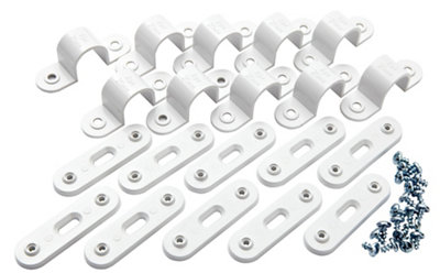 Mk Polyvinyl Chloride (Pvc) 20Mm White Spacer Bar Saddle, Pack Of 10