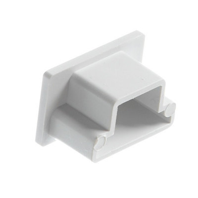 Mk White Abs Plastic 25Mm X 16Mm Trunking End Cap