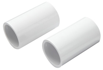 Mk White (W)25Mm Trunking Coupler, Pack Of 2