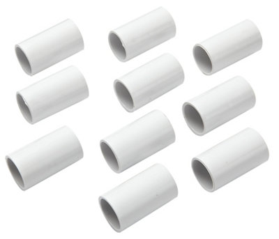 Mk White (W)20Mm Trunking Coupler, Pack Of 10