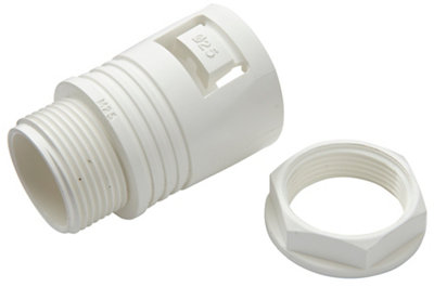Mk White Flexible 25Mm Conduit Adaptor