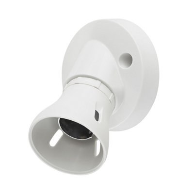 Mk White Bayonet Cap (B22) Angled Batten Lampholder