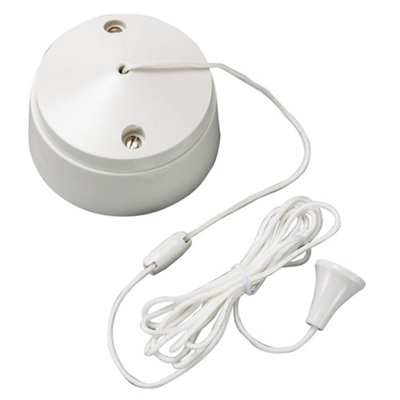 Mk 6A 2 Way 1 Gang Pull Cord Switch Gloss White