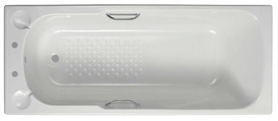 Armitage Shanks Sandringham White Acrylic Rectangular Straight Bath (L)1685Mm (W)695Mm