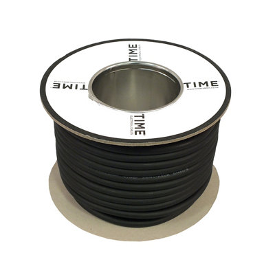 Time Black 3-Core Flexible Cable 1.5Mm² X 25M