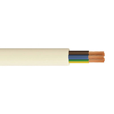 Time White 5-Core Flexible Cable 1Mm² X 10M