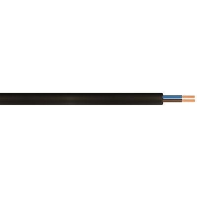 Time Black 2-Core Flexible Cable 0.75Mm² X 5M
