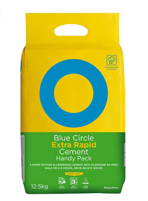 Blue Circle Extra Rapid Grey Cement, 12.5Kg Handy Bag