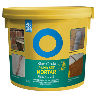 Blue Circle Rapid Set Mortar, 5Kg Tub - Ready For Use